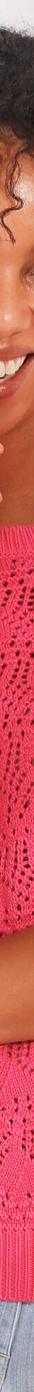 Pull maille crochet, uni (rose) Pull maille crochet, uni (rose)